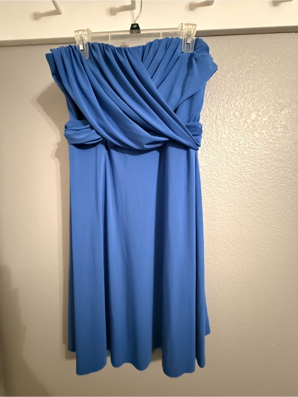 Ann Taylor Strapless Dress in Cobalt Blue